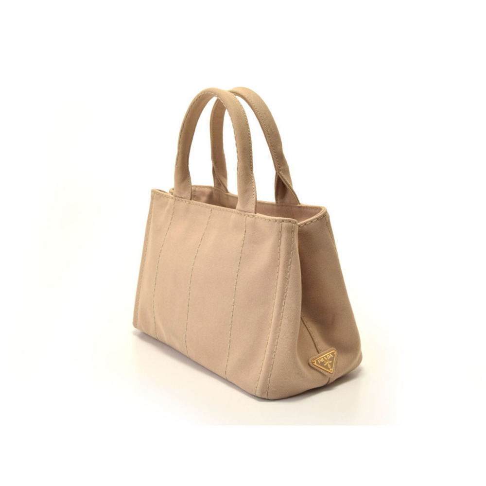 Prada Beige Canvas Bag Canapa Tote Tan